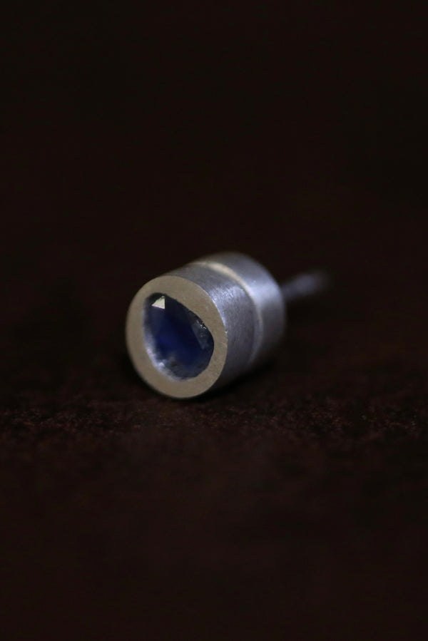 Parts of Four stud earrings (0.2 CT, blue sapphire plate) 1935-2-DA+SAF PPOF44